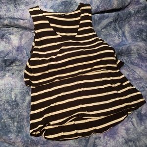 Striped Peplum Blouse